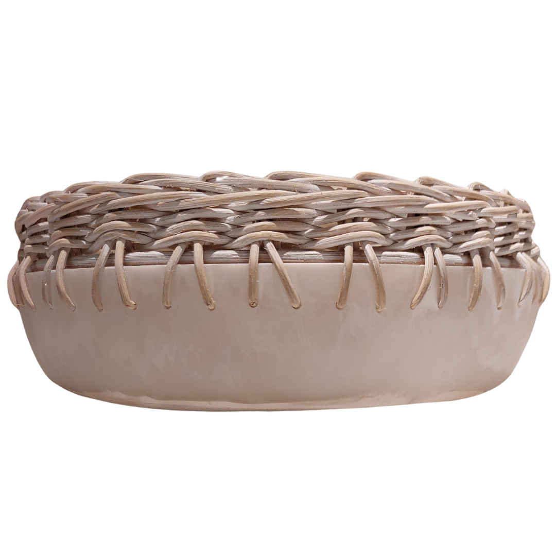 Resin & Rattan Bowl Home & Kitchen Decor