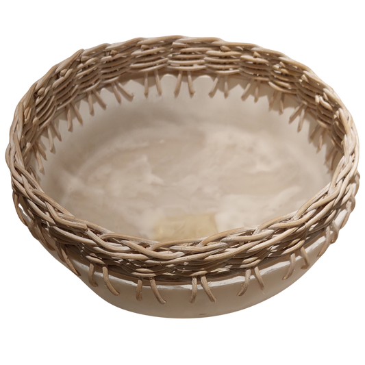 Resin & Rattan Bowl Home & Kitchen Decor