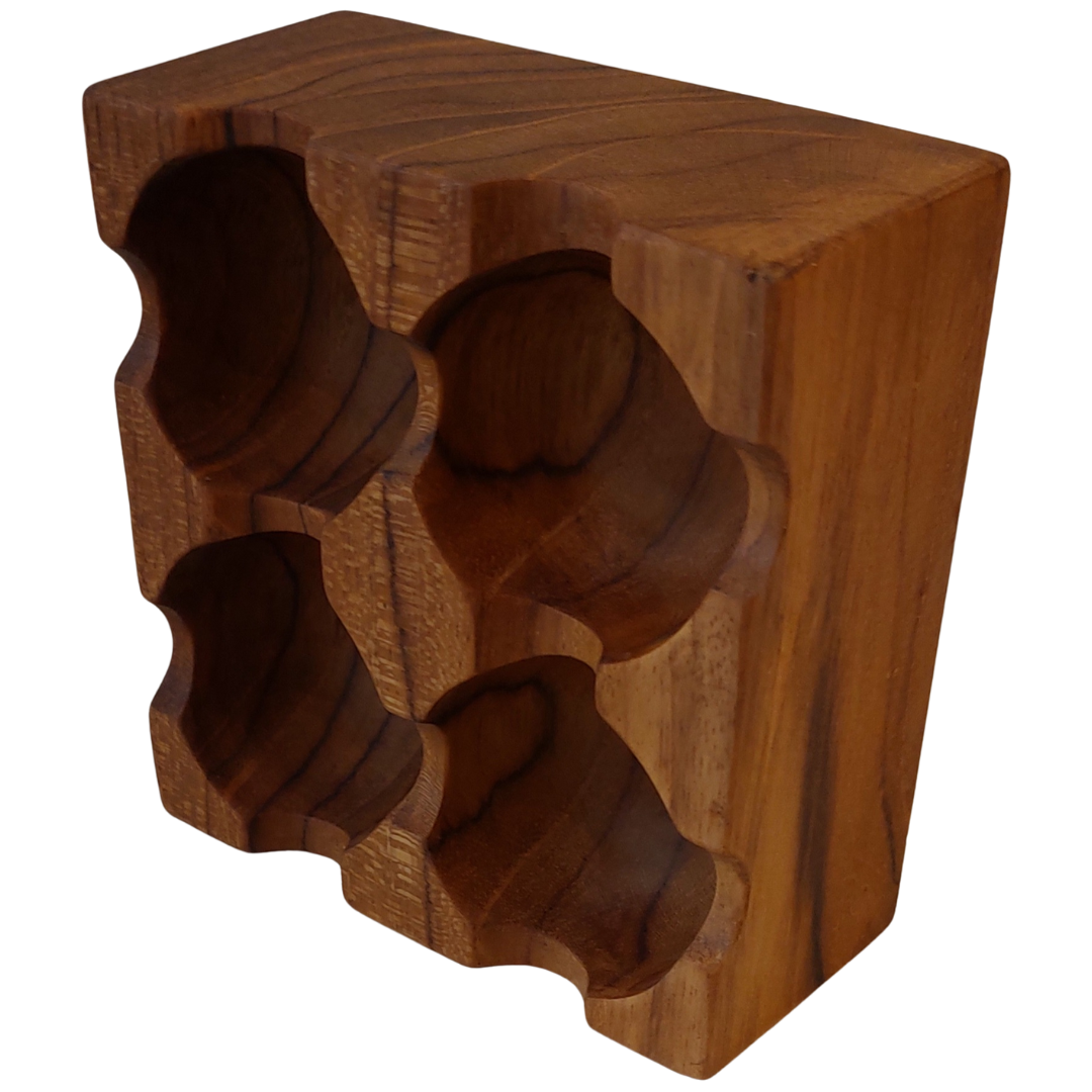 Teak Wooden Egg Holder - 4 holes