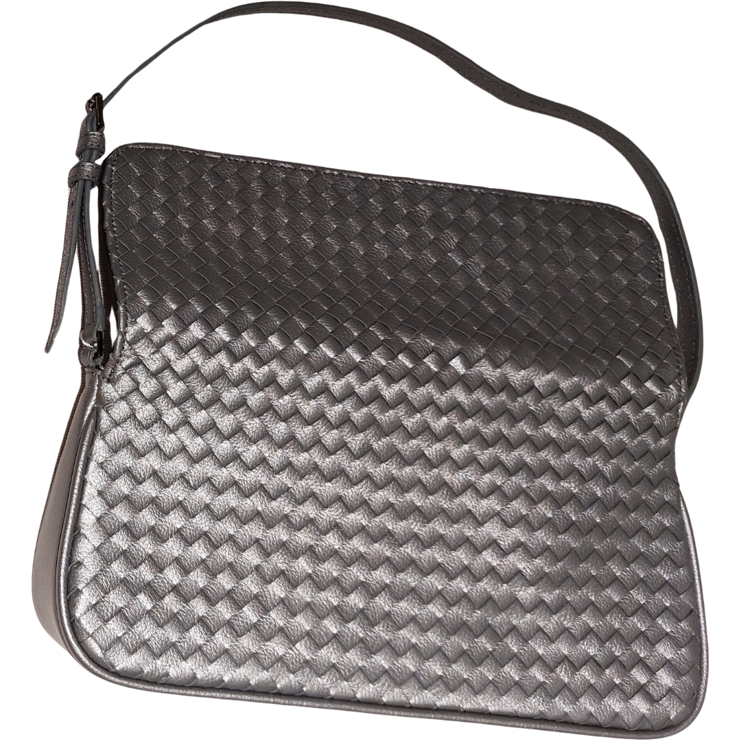 Woven Leather Shoulder Bag